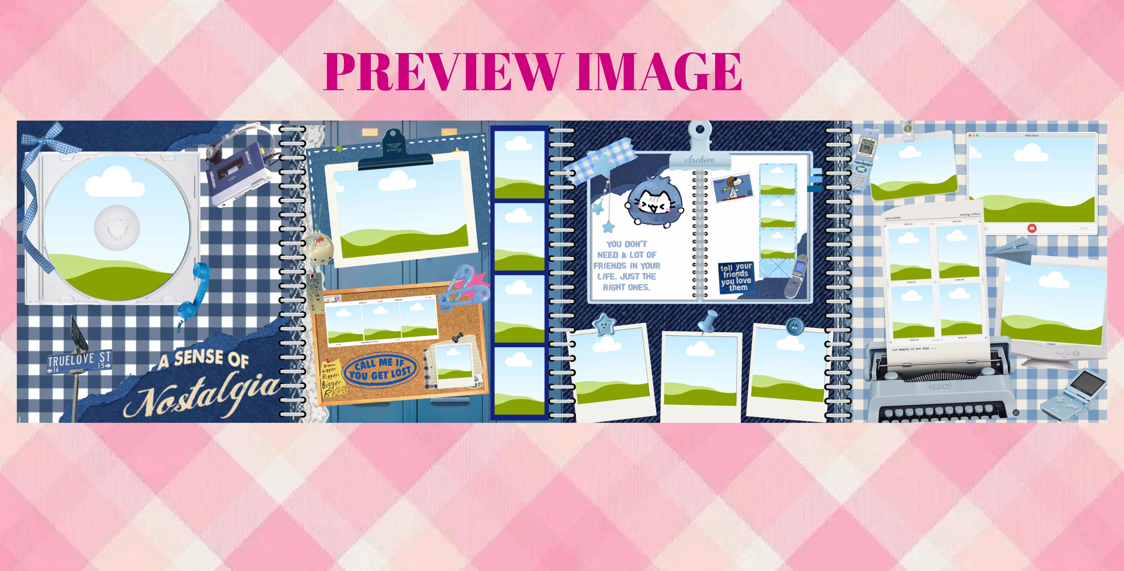 Digital Scrapbook Canva Template