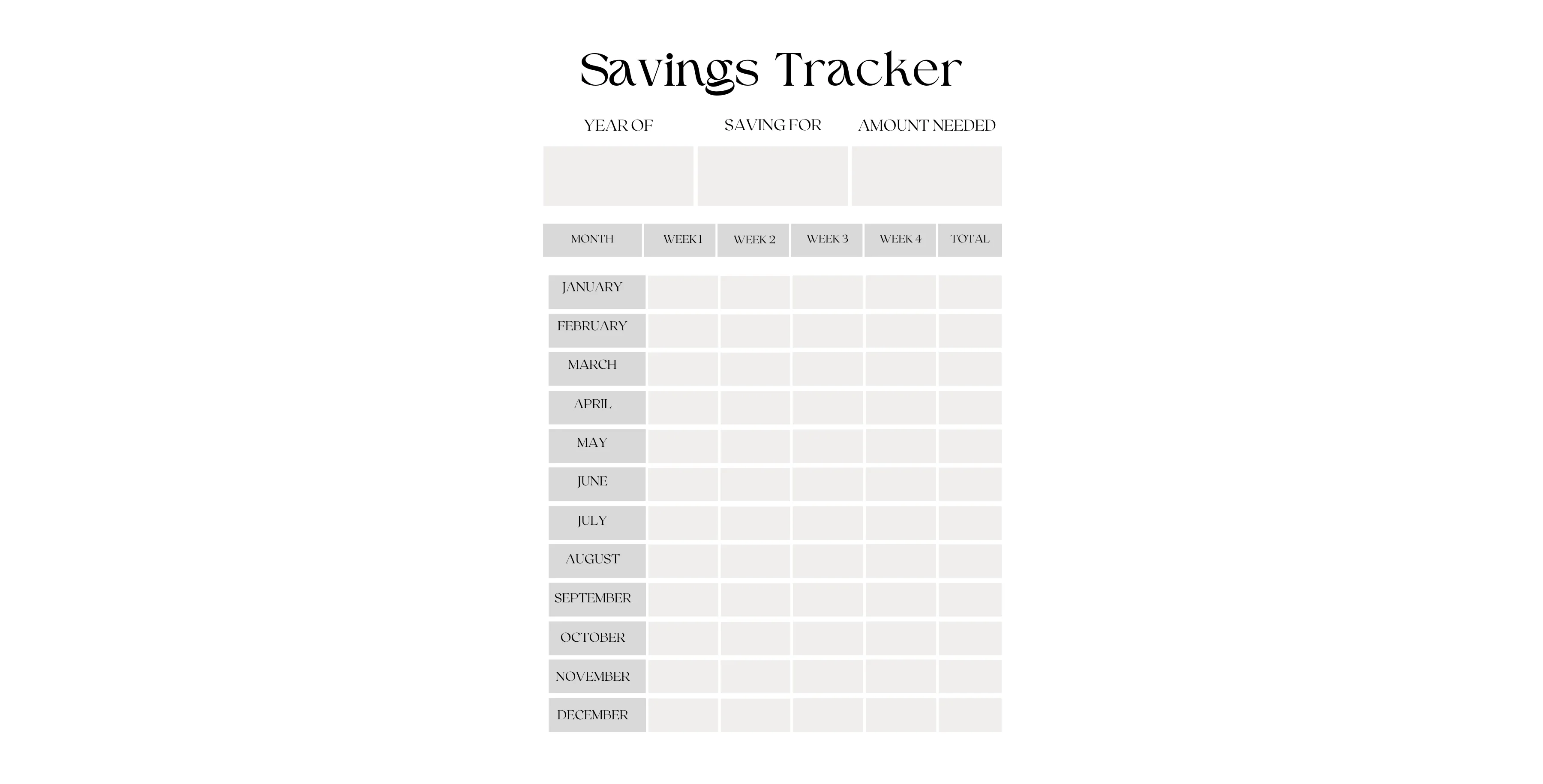 Savings Tracker