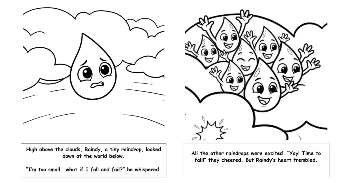 The Brave Little Raindrop: A Color-Your-Own Storybook