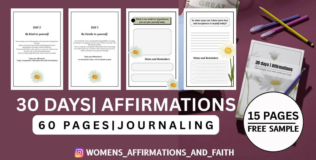 30 Days | affirmations(7days sample journal pages)