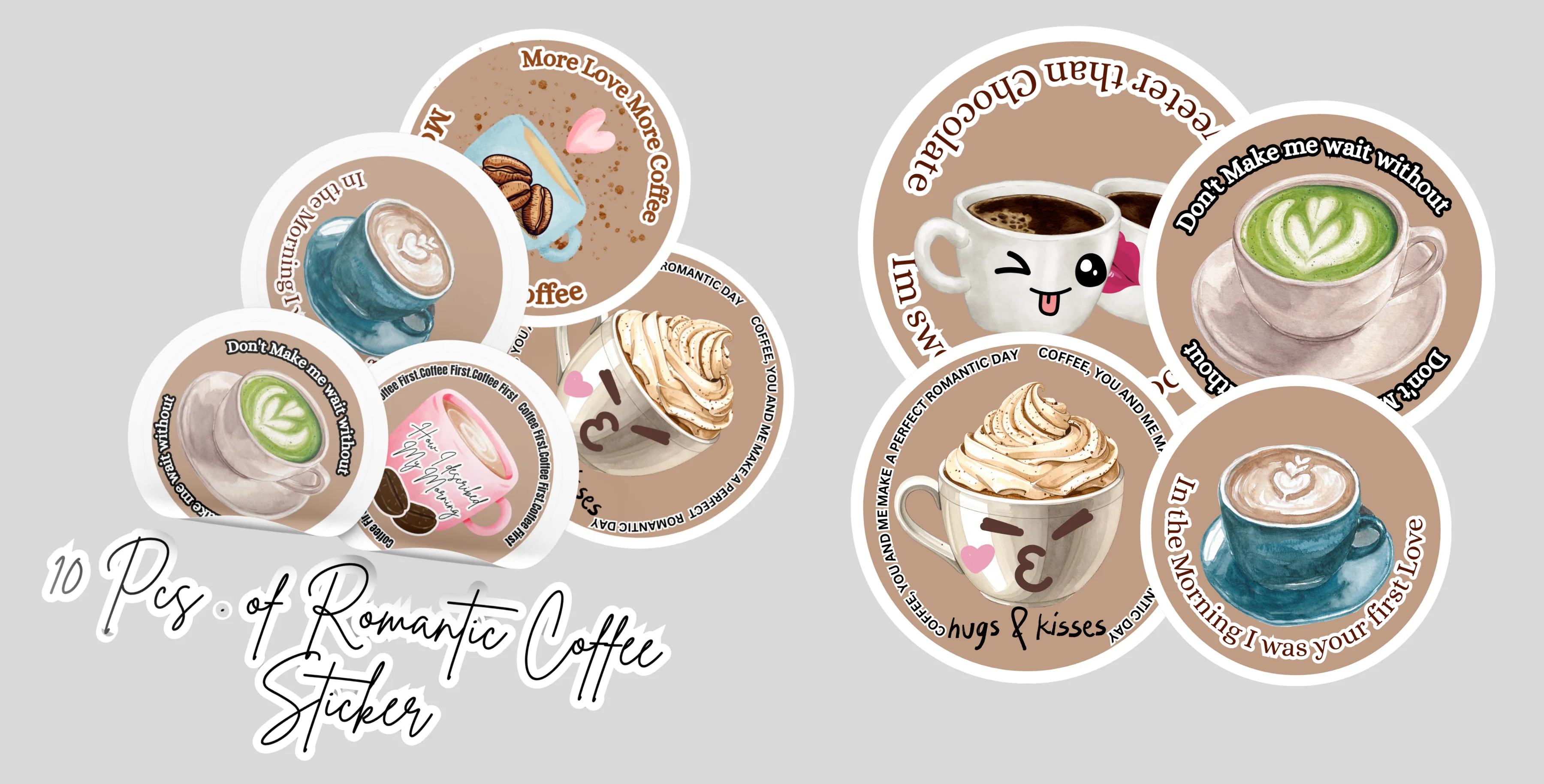 Romantic Coffee Sticker