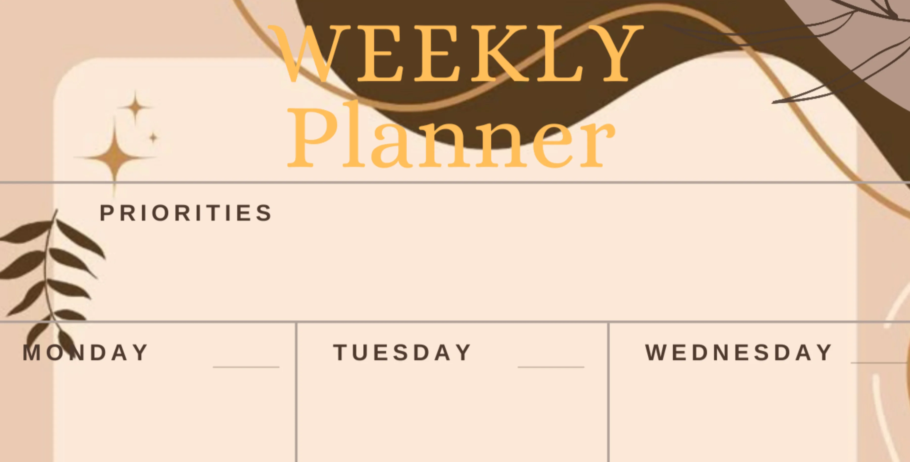 Weekly planner