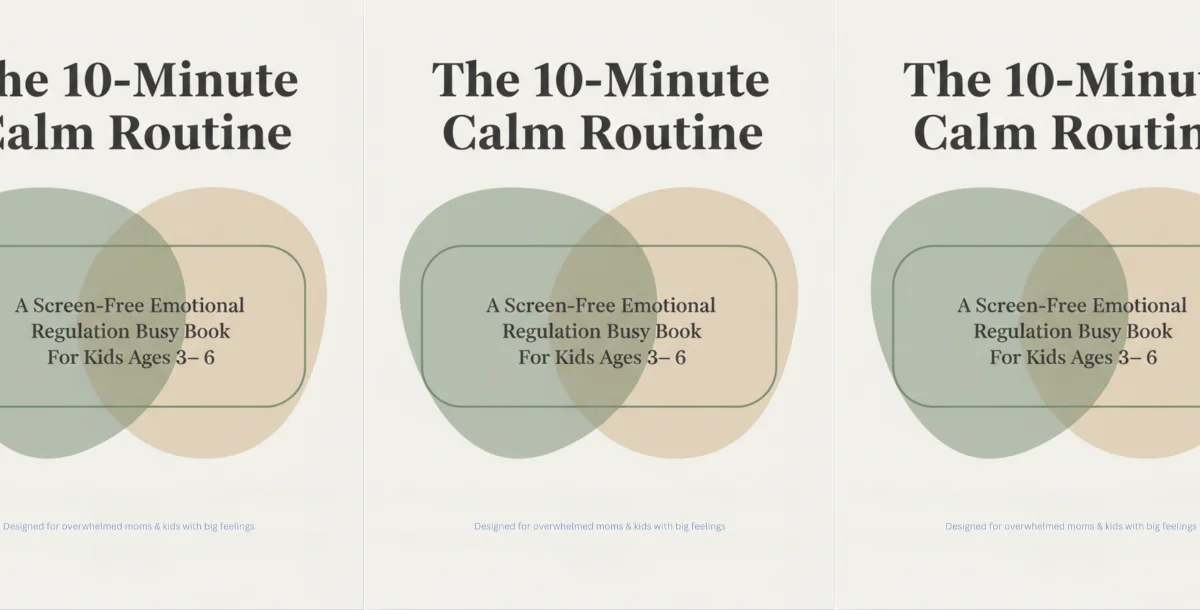 Calm Down Busy Book Printable for Toddlers