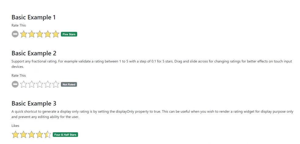 Bootstrap Star Rating jQuery