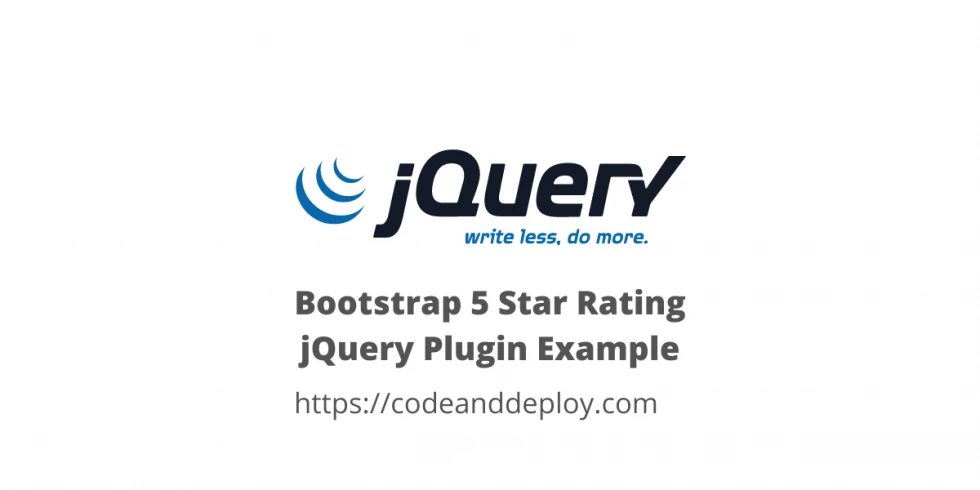Bootstrap 5 Star Rating jQuery Plugin Example