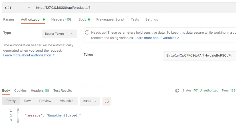 laravel sanctum rest api