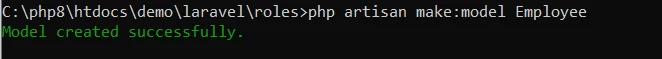 create model in laravel