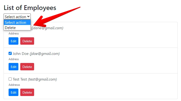 Delete Multiple Records in PHP