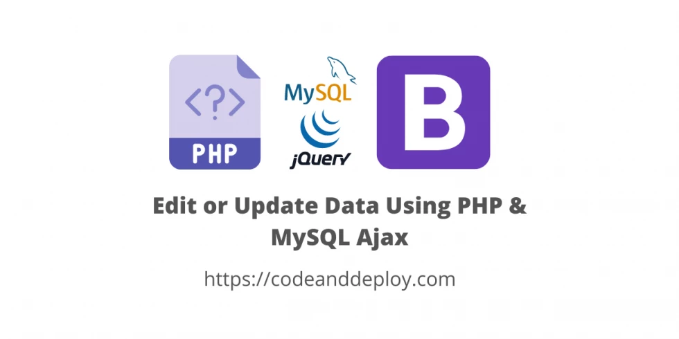Edit or Update Data with Bootstrap Modal in PHP & MySQL Using Ajax