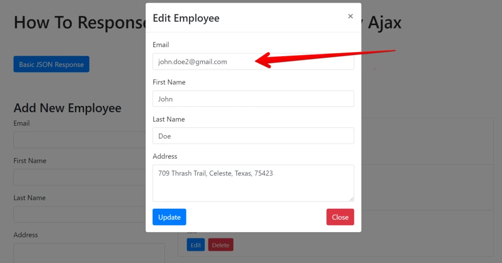 Display Dynamic Data Using Response JSON with PHP & MySQL
