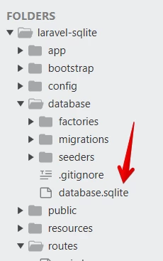 laravel sqlite