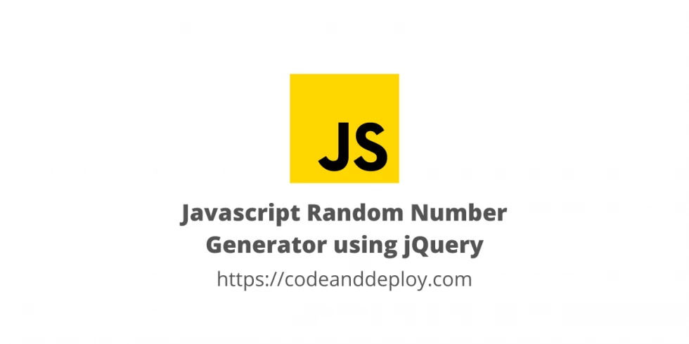 Javascript Random Number Generator using jQuery