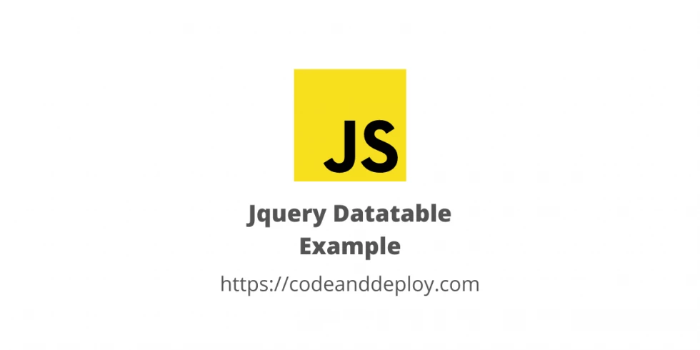 Jquery Datatable Example