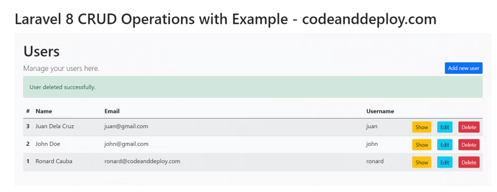 laravel 8 crud laravel crud