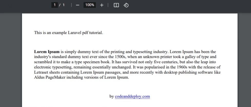 laravel pdf