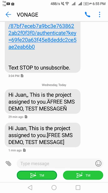 laravel sms notification