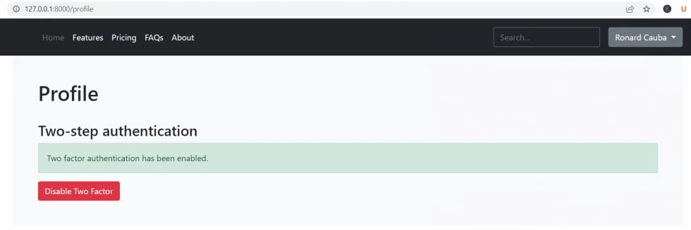 laravel authy two factor