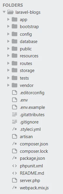laravel structure