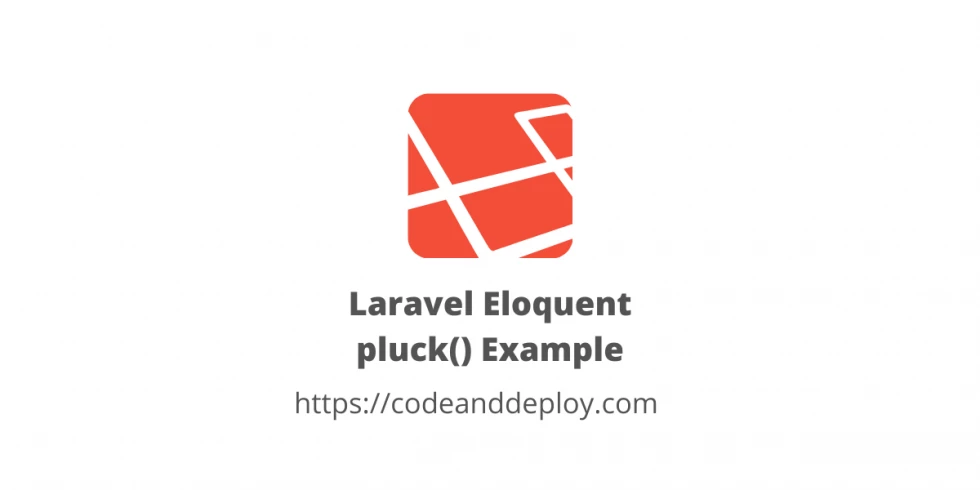 Laravel Eloquent pluck() Example
