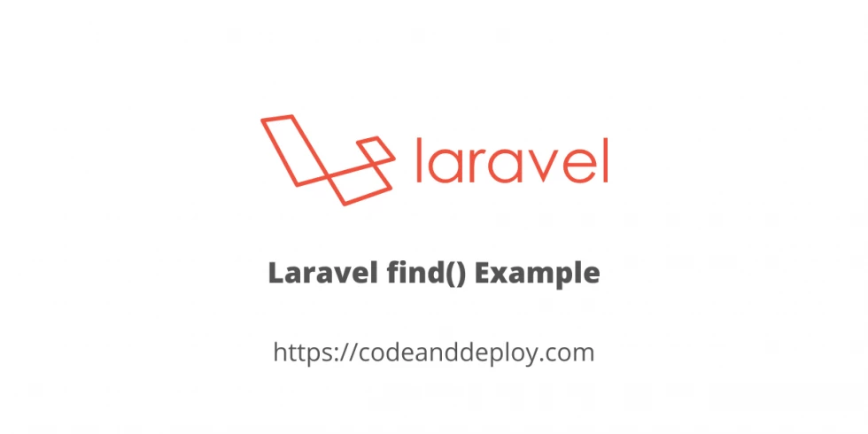 Laravel find() Example