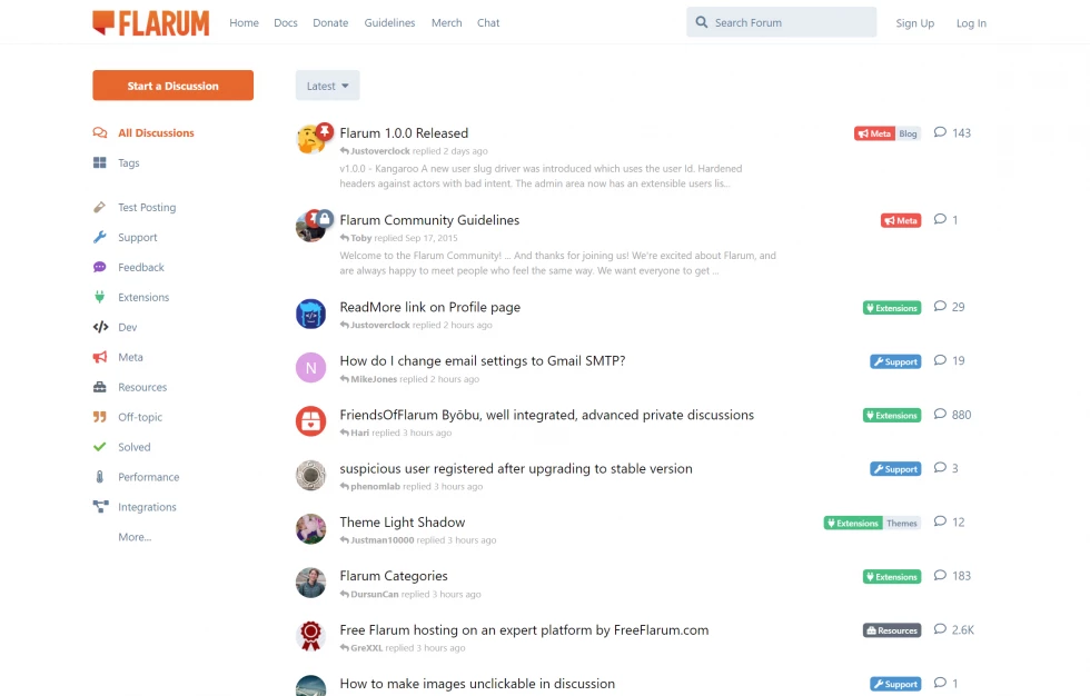flarum laravel project