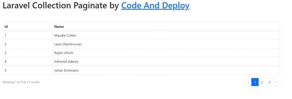 laravel collection paginate