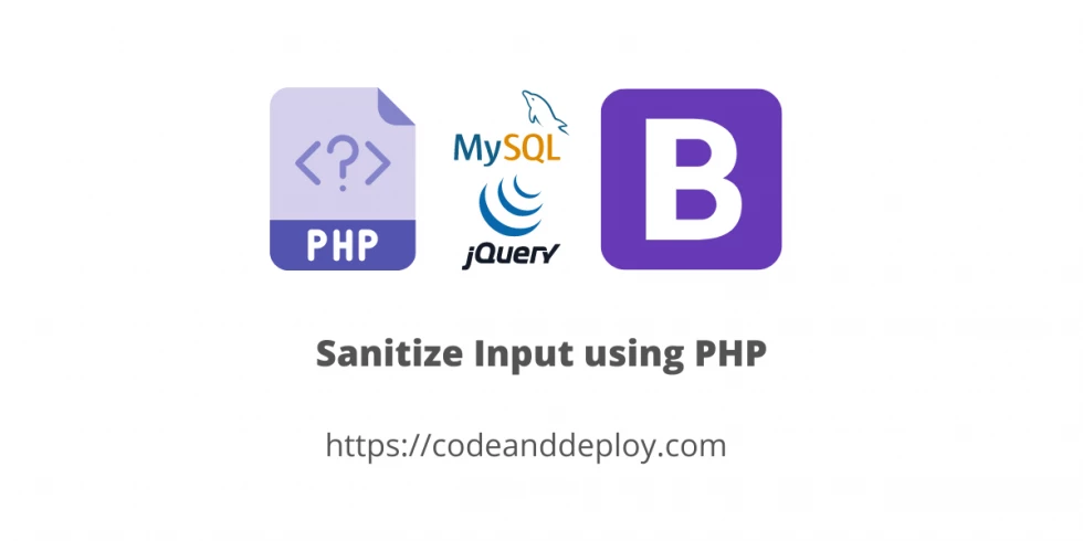 Sanitize Input using PHP