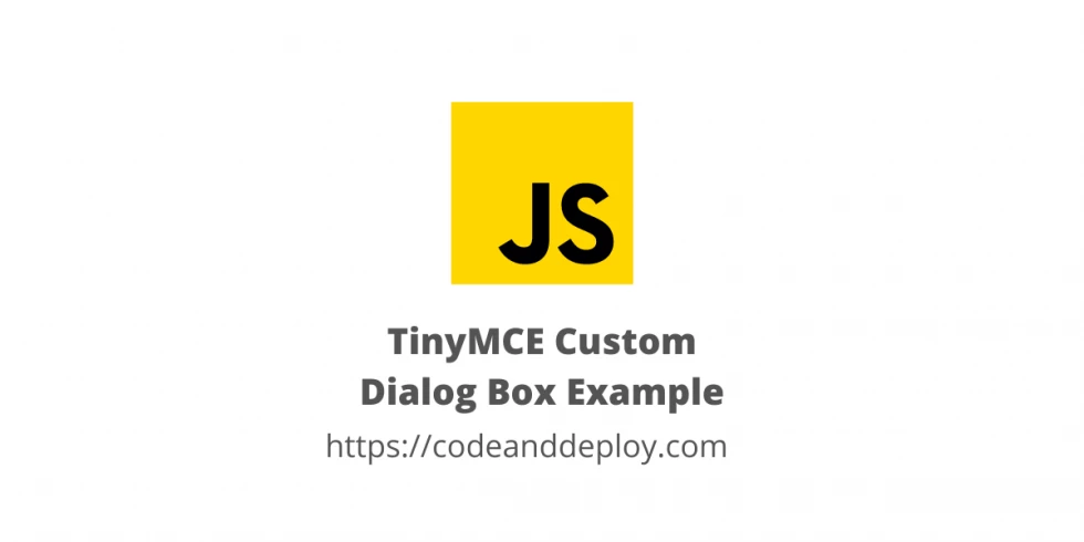 TinyMCE Custom Dialog Box Example