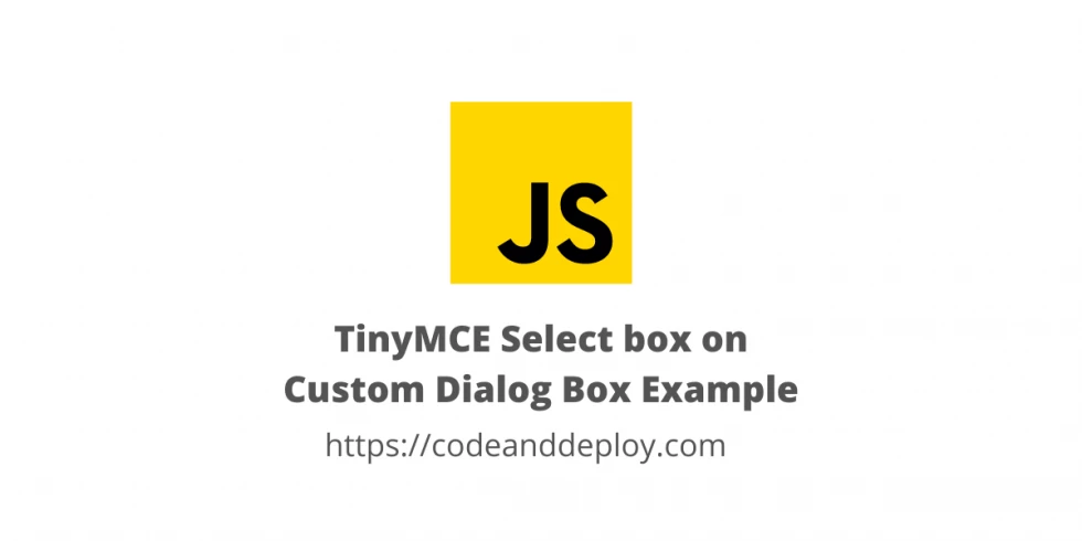 TinyMCE Select box on Custom Dialog Box Example