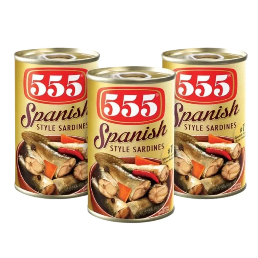 555 Sardines Spanish Style 155g Pack of 3