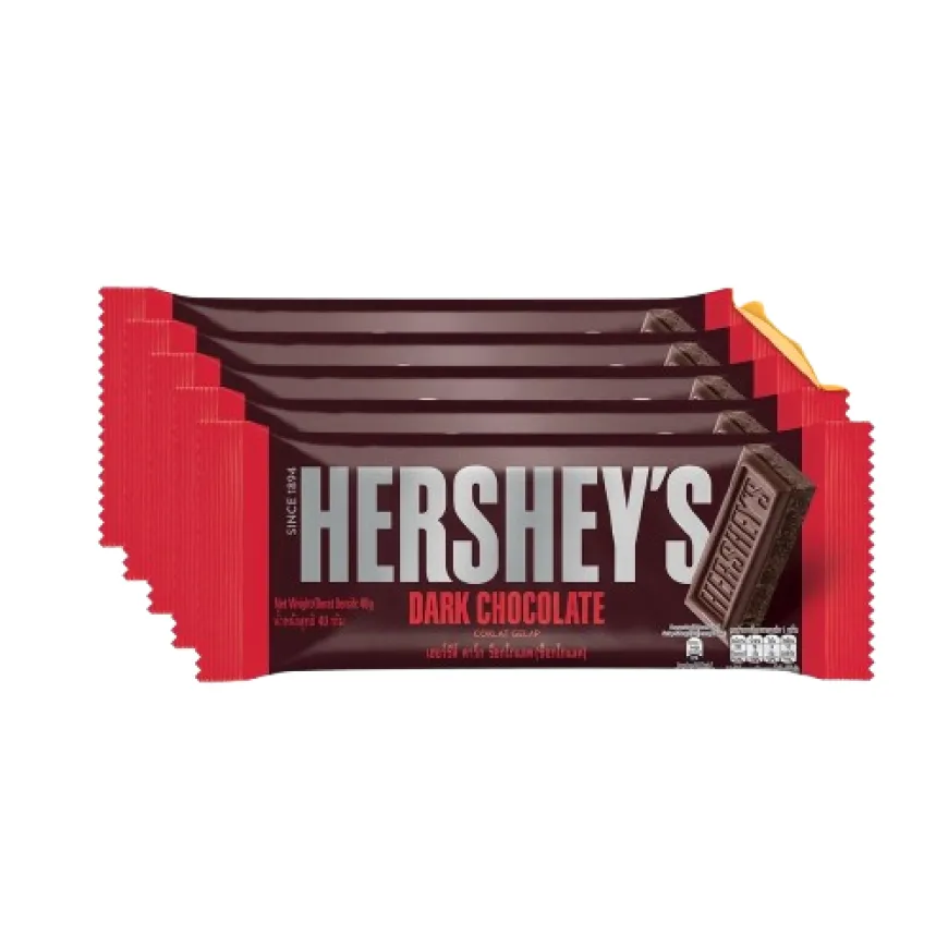HERSHEY'S Dark Chocolate Bar 40g (Pack of 5)