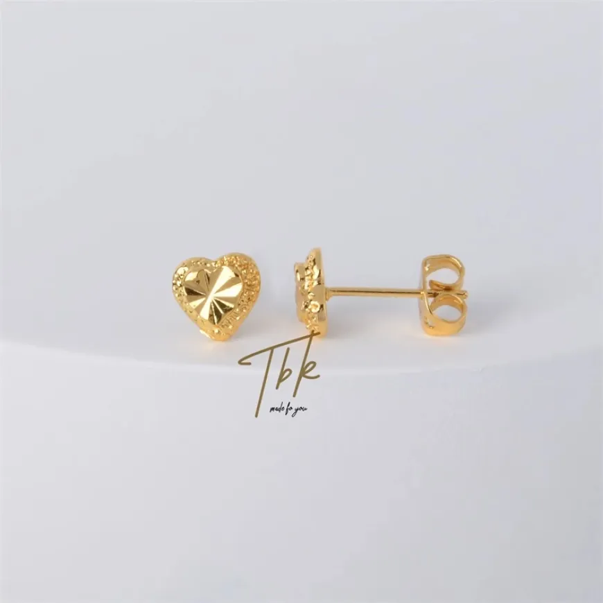 TBK 24K Gold Stud Earrings Accessories For Women 328e