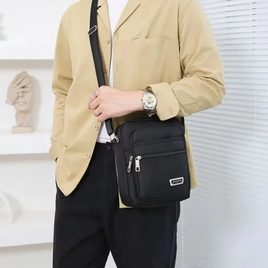 Scph Men's Korean Style Square Sling Bag