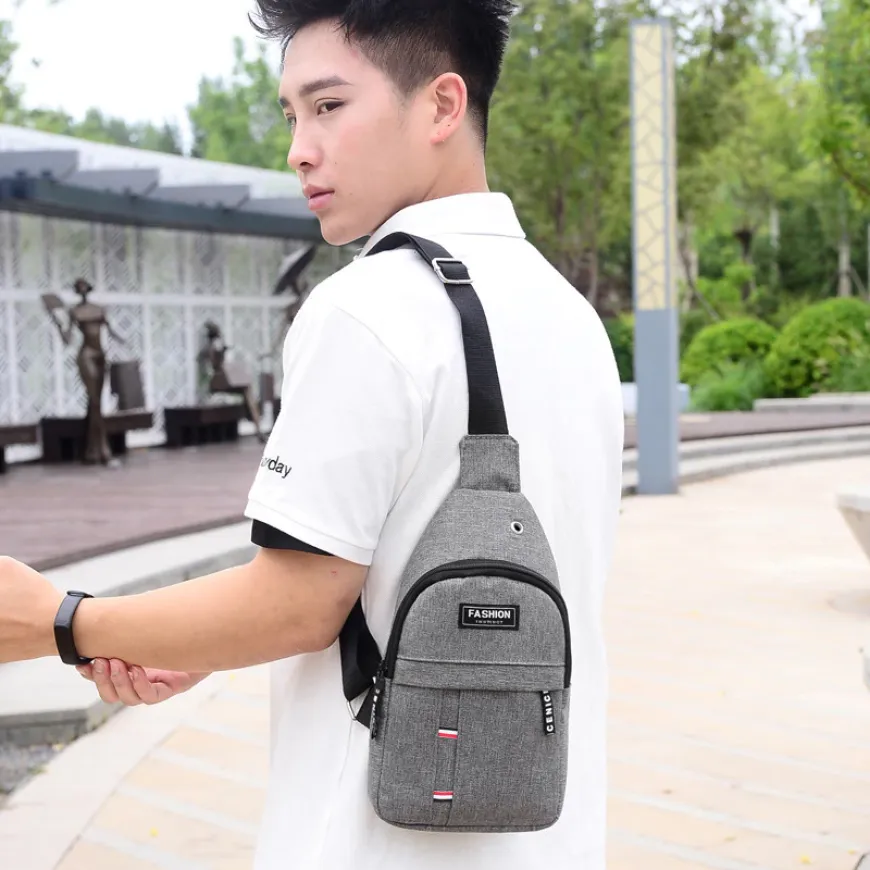  Compact Chest Bag with Single Shoulder Style