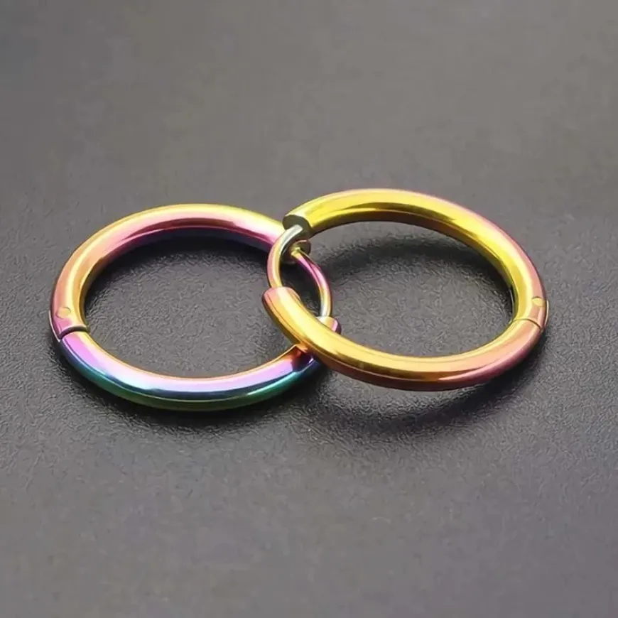 Stainless Steel Hoop Earrings for Men/ Women Punk Gothic Jewelry Gift