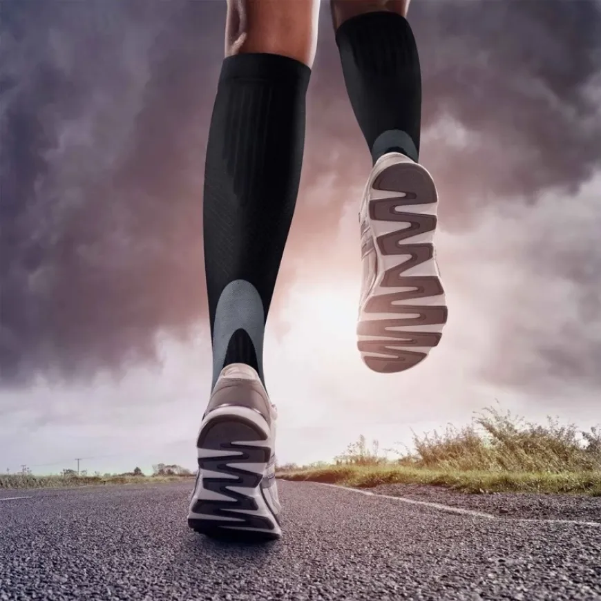 Men Women Compression Knee Stocks Sports Cycling Socks Football Socks Compression Stocks