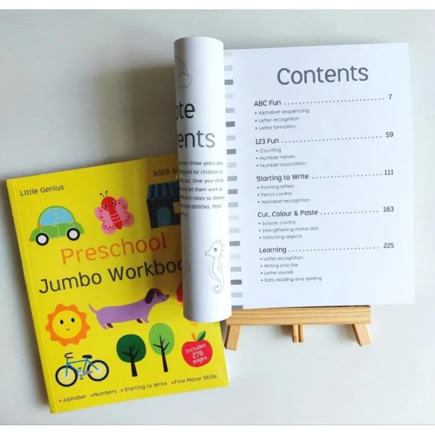 Jumbo Workbook for Pre School, Kindergarten, Starting School - Little Genius