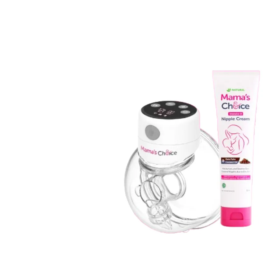 Mama's Choice Hands-Free Pumping Bundle | Rechargeable & Wearable Breast Pump | Lanolin Nipple Cream