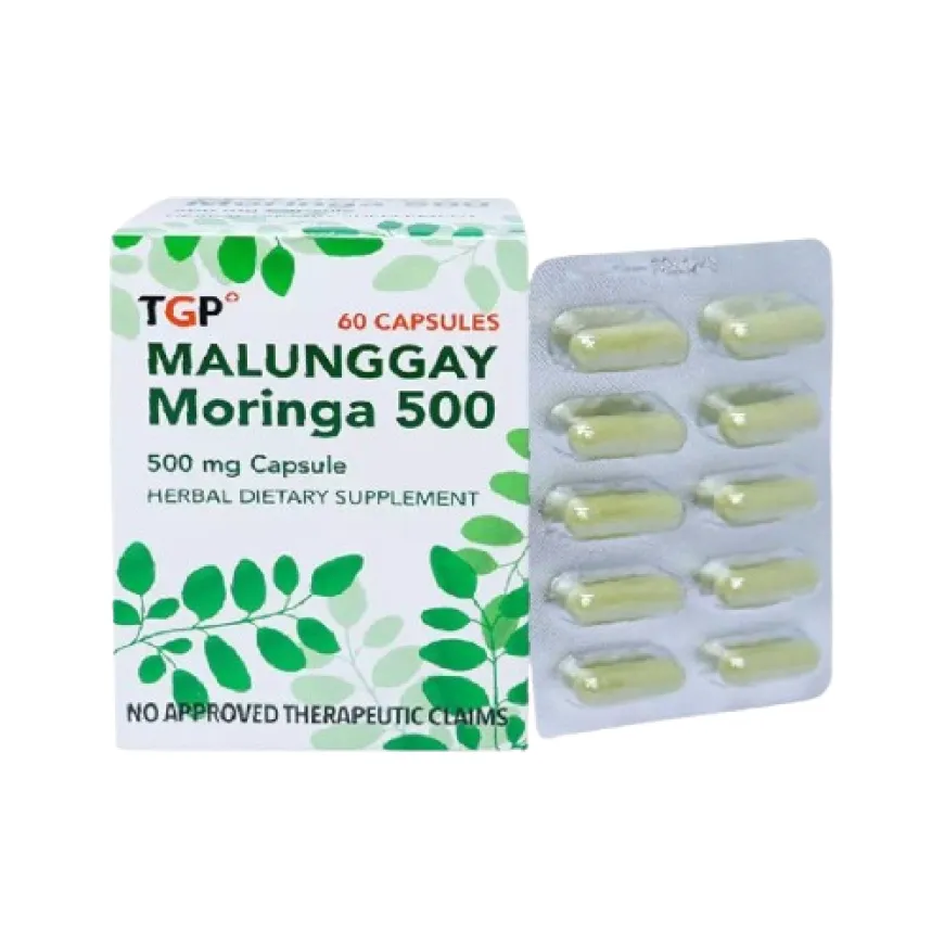 MORINGA TGP Malunggay 500mg Capsule 60 pcs/box (protects cells from damage)