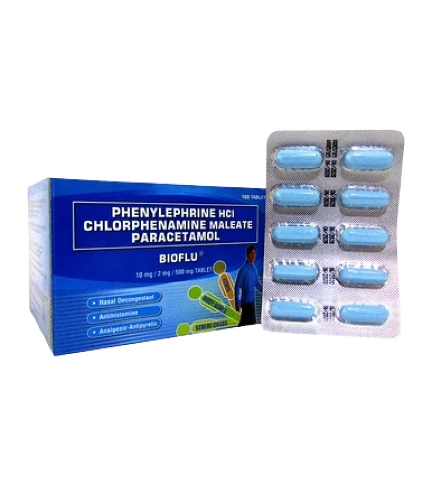 Unilab Bioflu 10 Tablets - Relief of Flu and other symptoms like Fever, Headache, Cough and Colds