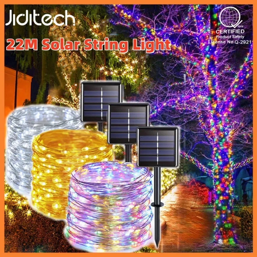 Jiditech Solar String Light LED Holiday Party Garden Lights