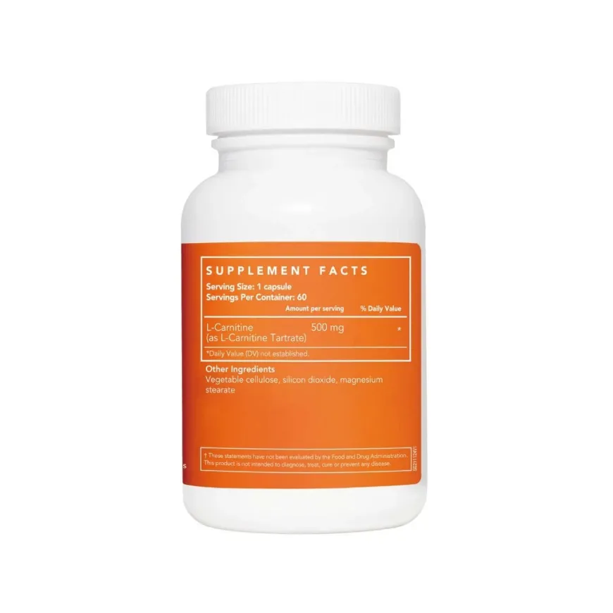 LAC L-Carnitine 500mg 60 CP - For Weight Loss, Boosts Metabolism