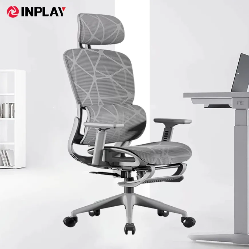 INPLAY EF100-G V2 Ergonomic Chair (with Foot Rest)