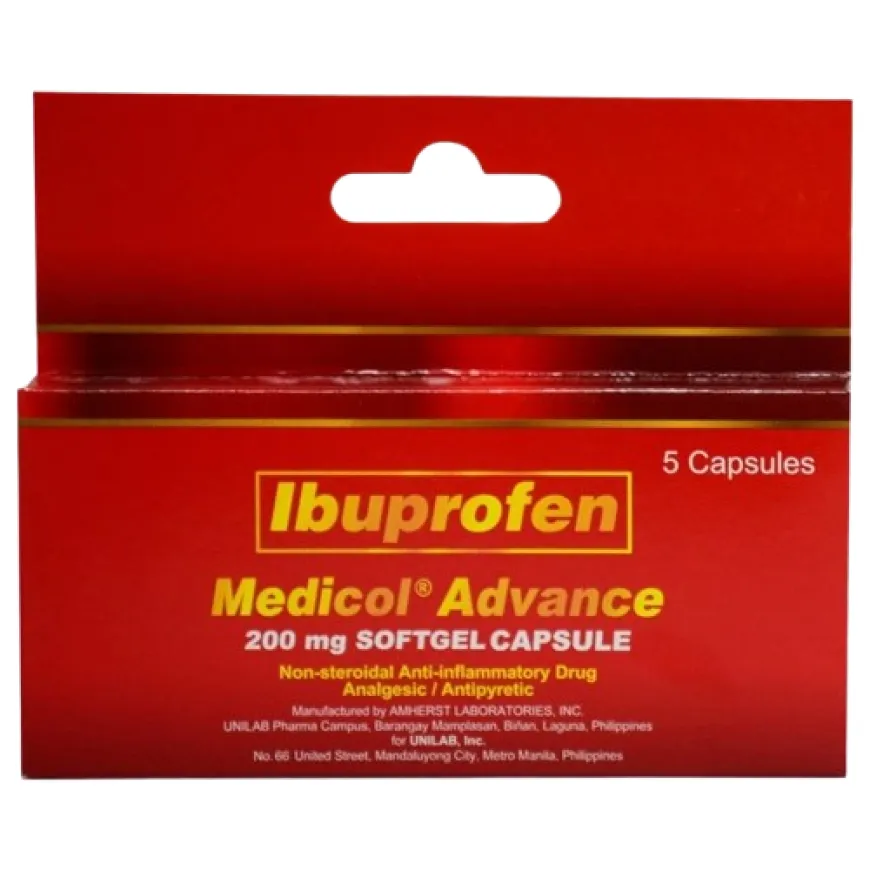 IBUPROFEN Medicol Advance 200mg Softgel Capsule X 5 Per Pack