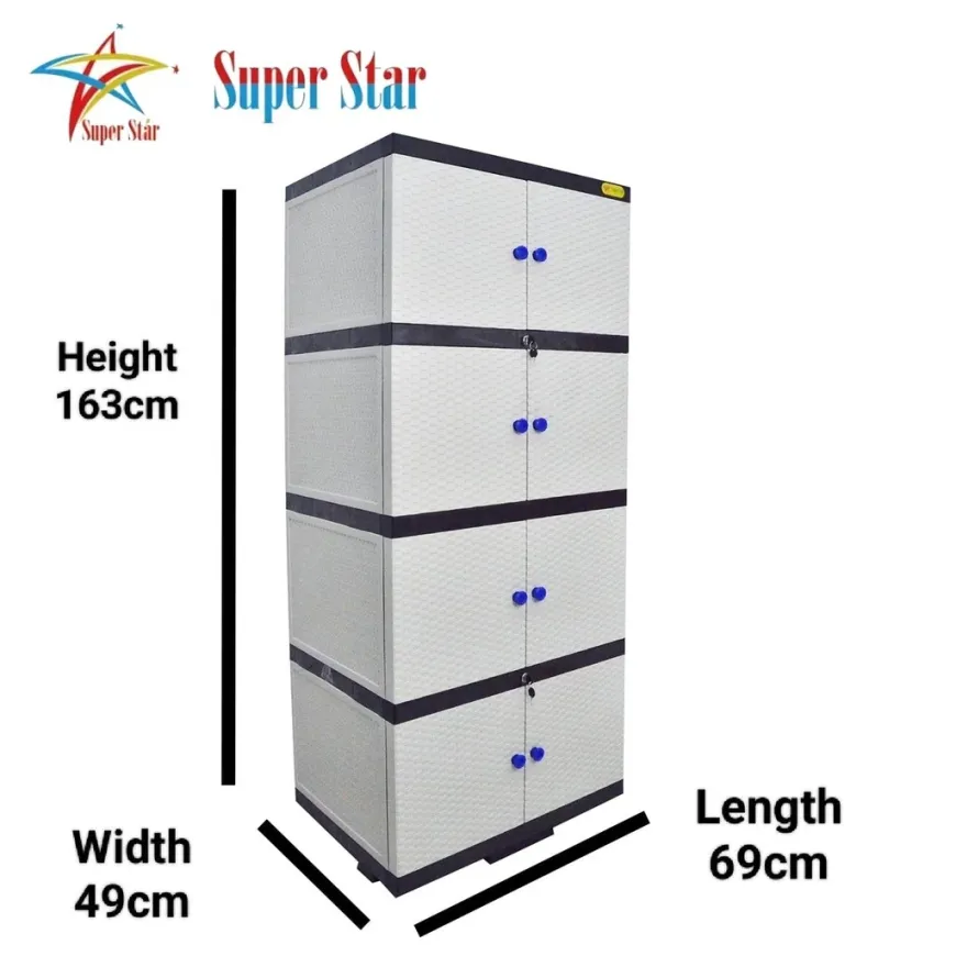 Super Star 4-Layer Rattan Drawer Cabinet