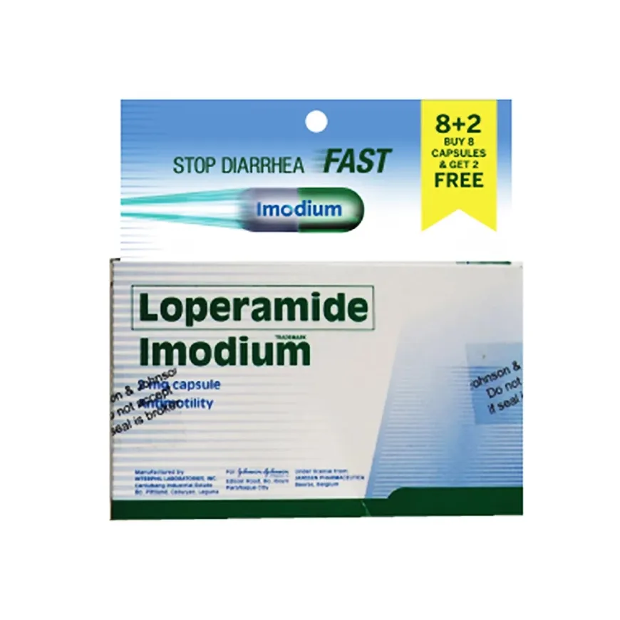 Imodium 2mg (8+2 FREE) : for diarrhea relief, stop diarrhea fast