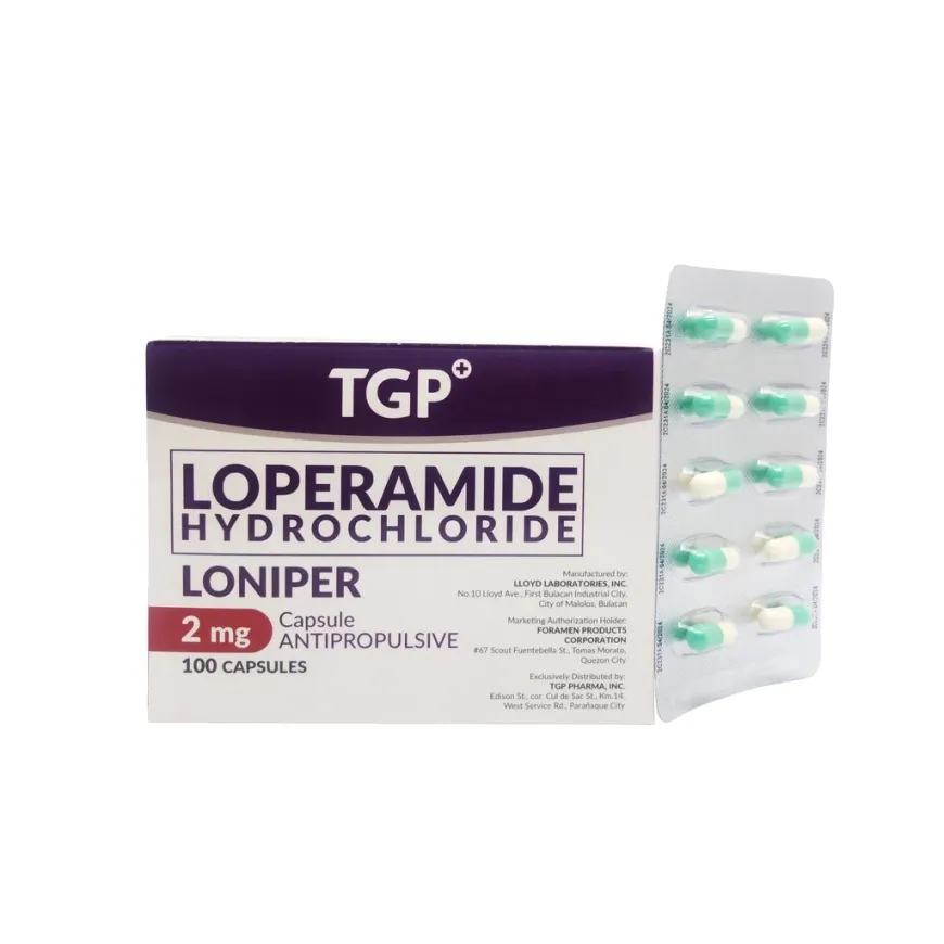 LONIPER TGP Loperamide 2mg Capsule 1 BOX (100 capsules) for LBM/ sudden diarrhea