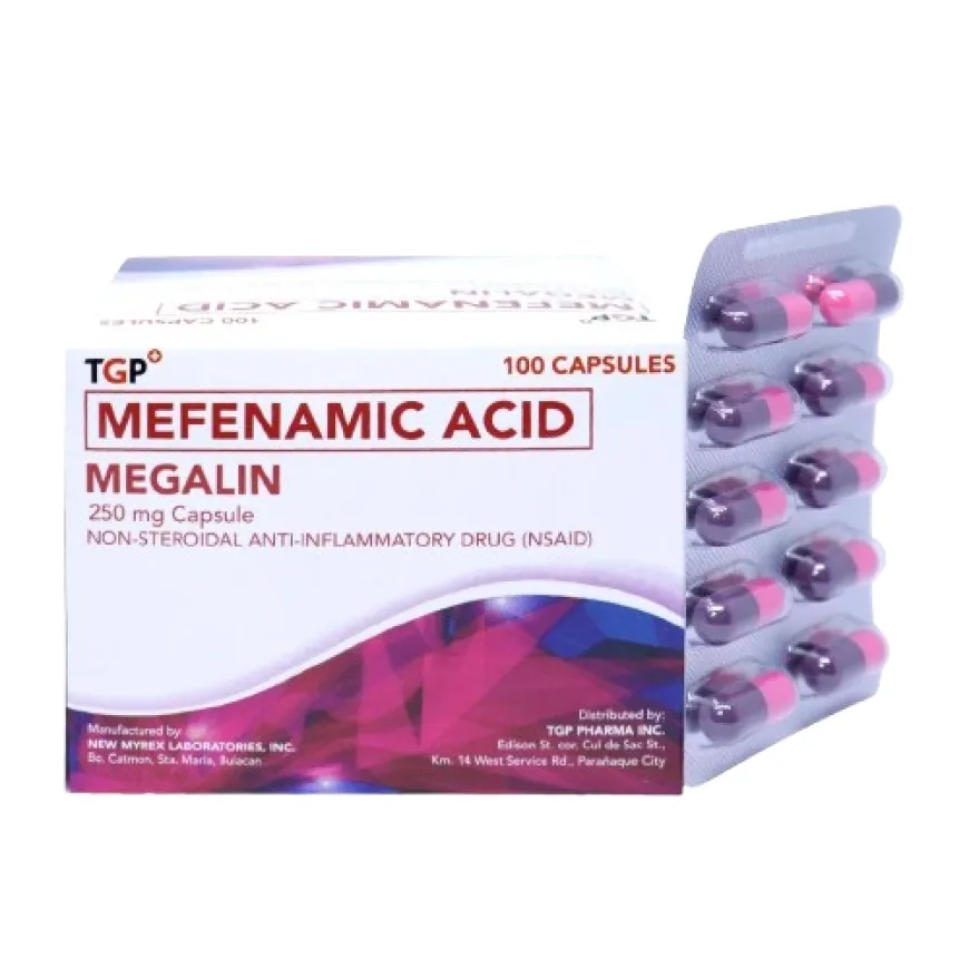 TGP Mefenamic Acid Megalin 250 mg 10 capsules anti-inflamatory for headache or muscle pain relief