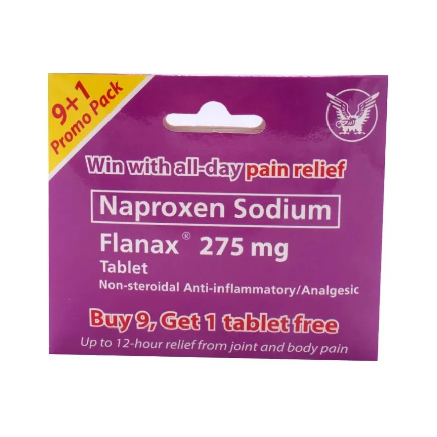 FLANAX Naproxen sodium Pain Reliever 275mg Tablet 9+1 Pack