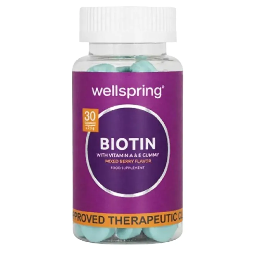 WELLSPRING Biotin With Vitamin A & E Gummies 30s